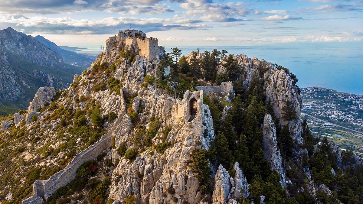 St Hilarion Castle and Besparmak Mountains